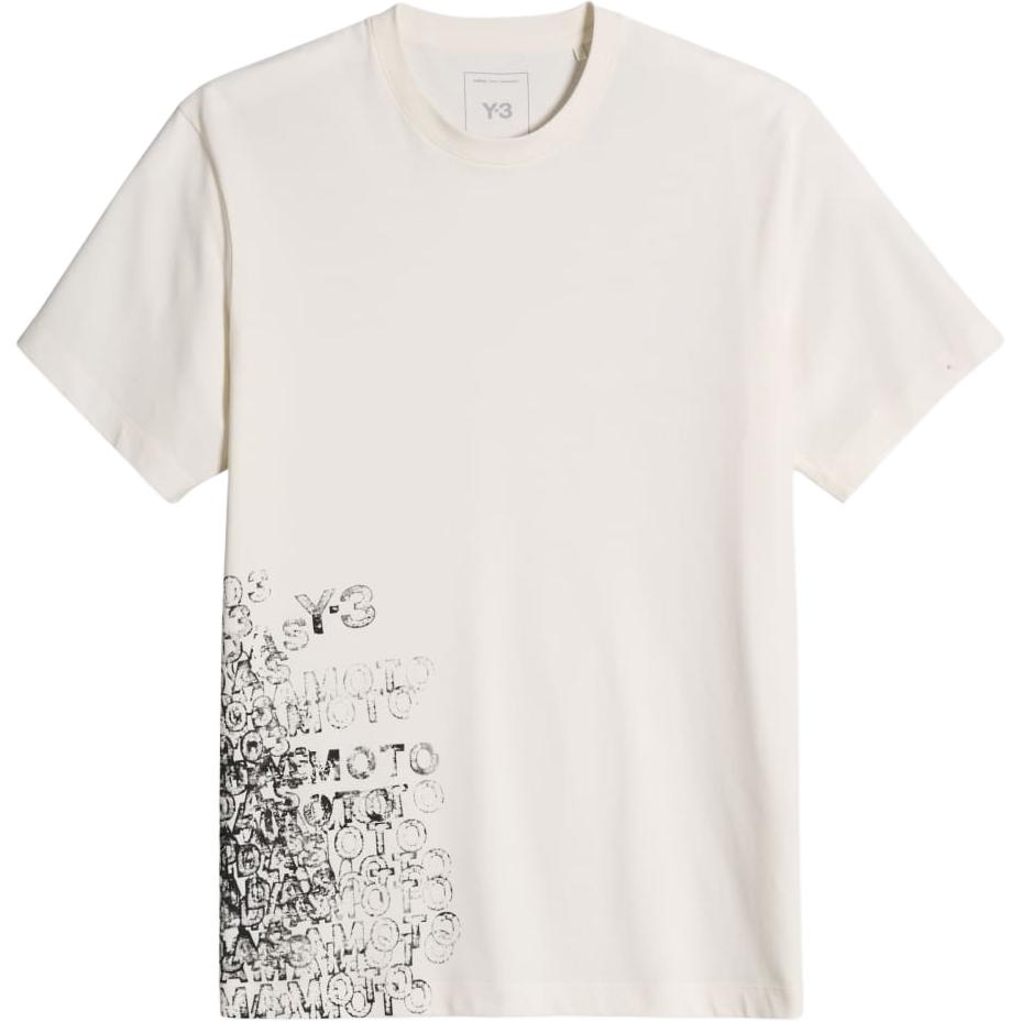Y-3 SS26 Футболка с принтом букв, удобная, простая, с коротким рукавом, унисекс, топы KR2224 S