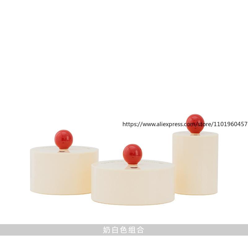 Nordic Ins Jewelry Box Round Ball With Lid Multi Layer Ring Stud Earrings Small Items Storage Jewelry Box
