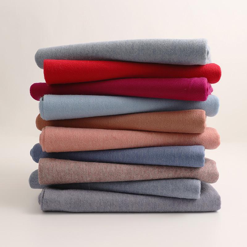 

Lambswool Shawl: Unisex Solid Color Autumn/Winter Warm Tassel Scarf 200cm