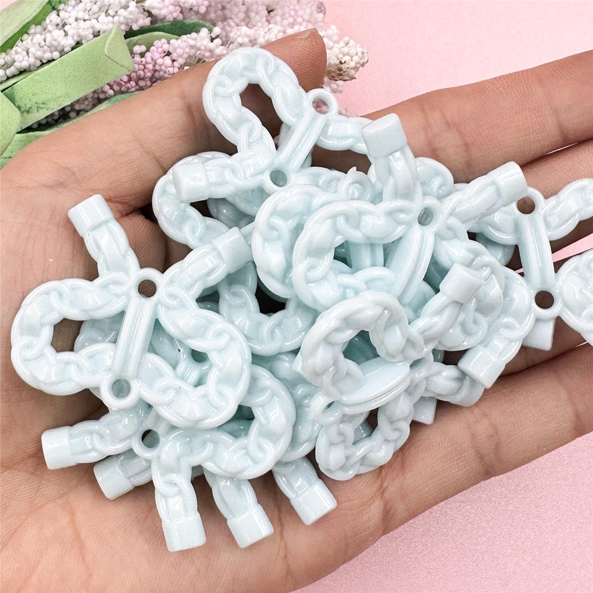 

Высокое качество, 20 шт., акриловая цепочка, стильный бант, 32,2*37,8 мм, модные ювелирные изделия «сделай сам», аксессуары для браслета, ожерелья, изготовление свободных бусин синий