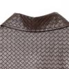 2026 Spring New European and American Cross-border Women's Clothing Woven Leather Lapel Short Jacket W063 9437