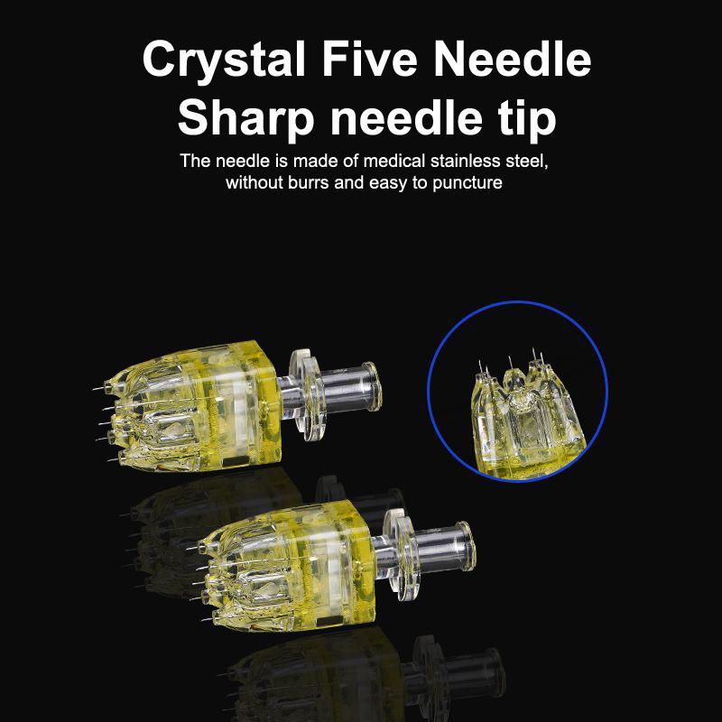 Ac cu lumină de apă făcut manual pentru mezoterapie cu mai multe ace Pistol injector cu mai multe ace 5 pini pentru ac de injecție cu acid hialuronic