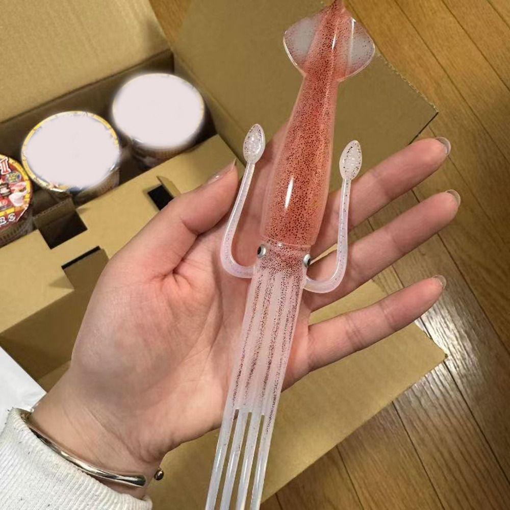 10Pcs Heat-Resistant Squid Noodle Fork Reusable Squid-shaped Fork Squid Cuttlefish Fork Kitchen