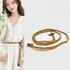 Women's Thin Wax Rope Braided Belt Retro Ethnic Skirt Decorative Bohemian Tug Idyllic Skirt Strap