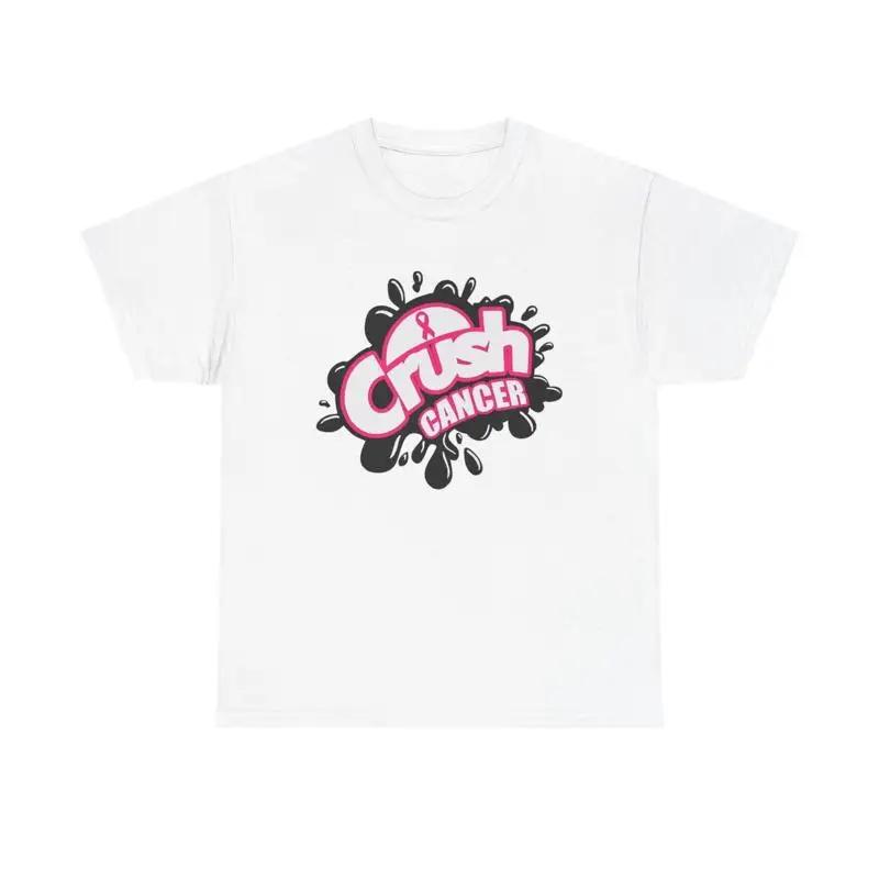 Crush Cancer T Shirt Awareness Soda Logo Heavy Cotton