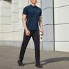 Li Ning Fitness Series Solid Color Breathable Short Sleeve Polo Shirt Men Polo Shirts Dark-Blue APLT197-3