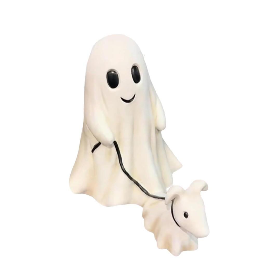 

Ghost Craft Resin Dog Walking Decoration For Spooky Halloween Home And Yard Decor Male Image