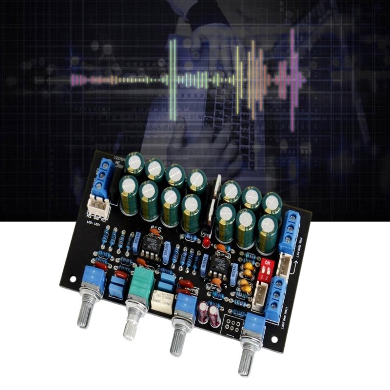 JRC5532 Front Stage Tone Board 12-15V Power Amplifier Board HIFI Tone Board High Bass Adjustment Home Amplifier
