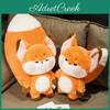 Adorable Fox Plush Toy Cute Stuffed Animal Pillow With Big Tail For Kids Gift