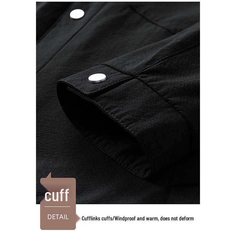 ROMON Men's Plush-Lined Casual Lapel Jacket