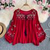 Women's Embroidered Blouse for Summer Beach And Street Activities