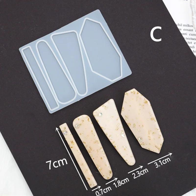Handmade Hairclip DIY Craft Mould Jewelry Making Tool Silicone Molds Creative Mold+10pcs Hairclip