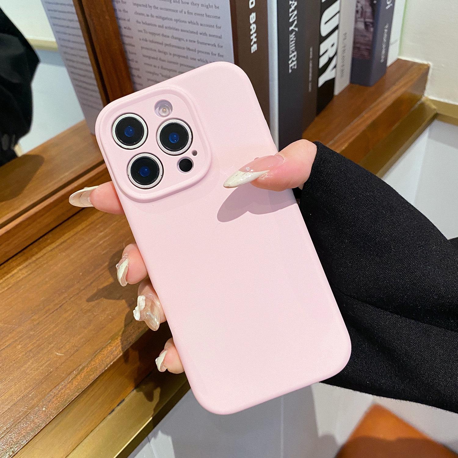 

Захисний чохол-імітація рідини для Apple 17 Pro Max, 16 Pro, 15 Pro Max (Моделі: 14, 13, 12) 17PROMAX рожевий
