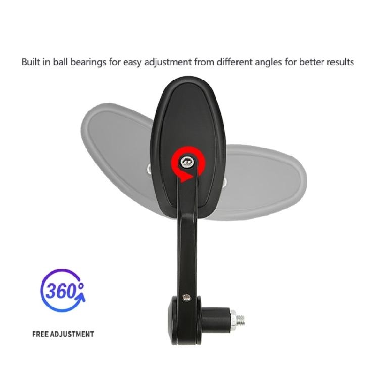 2 Peças Espelhos Retrovisores Universais 7/8" 22mm para Guidão de Motocicleta Scooters Espelho Retrovisor