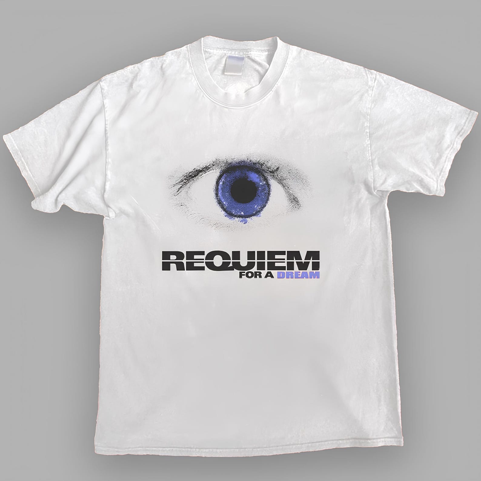 Requiem for a Dream White reprint T shirt Size S-4X White Casual Gildan 5000 S