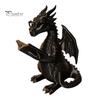 Collectible Dragon Ornament Reading Figurine with Glasses, Statue, 3D Printed Statue Bookshelf Decor, Whimsical Desktop Ornament, Gift for Book Lovers