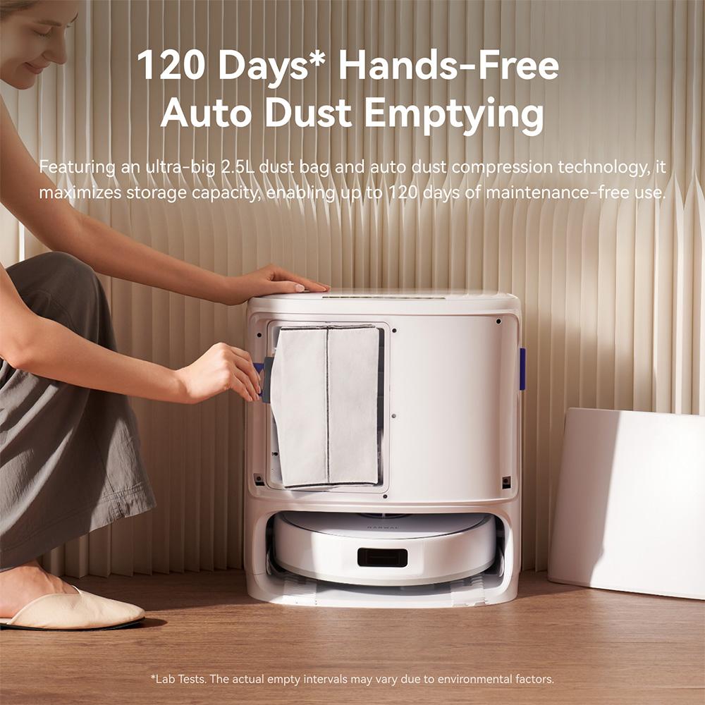 Narwal Freo X10 Pro Robot Vacuum Cleaner, Tangle Free Robot Mop, 11000Pa Powerful Suction, Self-Emptying, Auto Mop Washing, Auto Drying