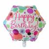 50Pcs/lot 18inch English Happy Birthday Aluminum Foil Balloon Round Helium Balloon Kids Birthday party decoration Air Golobs