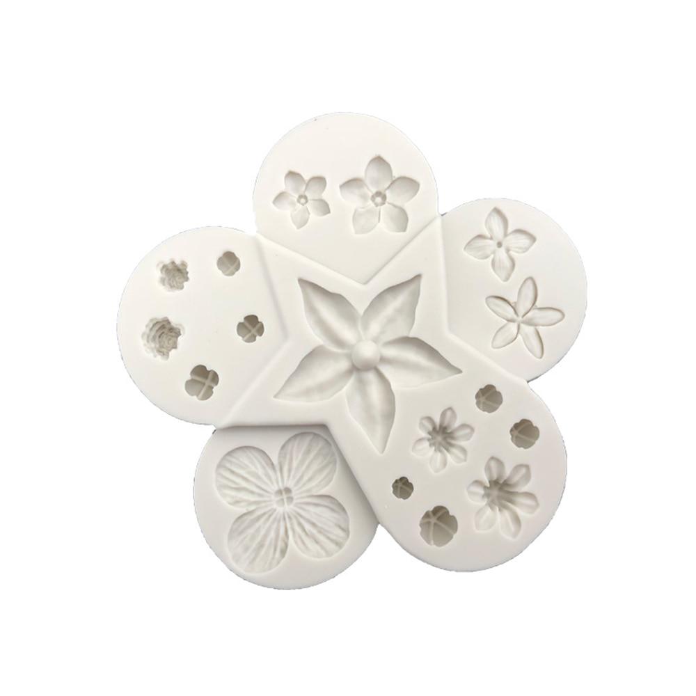 Formă din silicon Mold rotund pentru copt cu flori pentru decorare pentru prăjituri DIY Fondant 3D Mold din silicon Mold pentru ciocolată