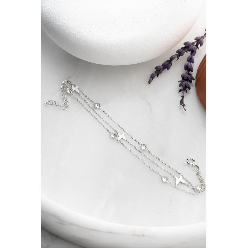 

Nereze 925 Ayar Gümüş 3 Sıra Zincir Zirkon Taşlı Kelebek Bileklik