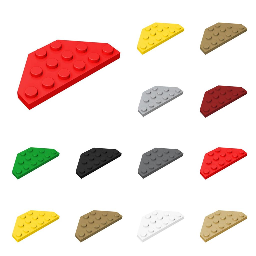 50pcs 2419 3x6 Wedge Plate Building Blocks 3x6 Cut Corners Bricks Particle Puzzle Assemble Toys Children Birthday Kid Gifts