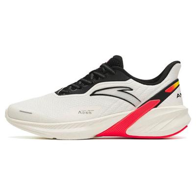 DuCi4 Mesh Cushioned Slip-Resistant Low-Top Running Shoes Men's White Black Red Sneakers 112315520-2