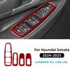 Carbon Fiber Window Control Panel Sticker for Hyundai Sonata 2024-2025 LHD RHD Interior Trim
