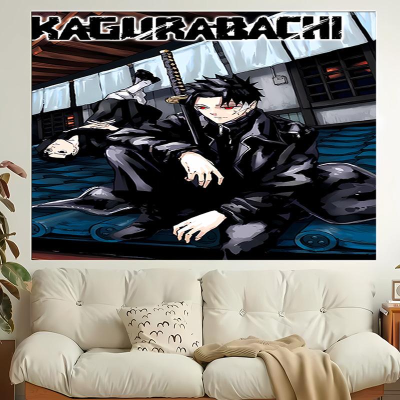 1pc Cool Anime K-Kagurabachi Tapestry, Living Room, Bedroom, Office, Party Decor, Ideal Festive Gift