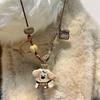 Puppy Barista, Long Chain Braided Rope, Cute Versatile Necklace, Collarbone Chain, Exquisite Temperament Accessories, Pendant, Neck Chain.
