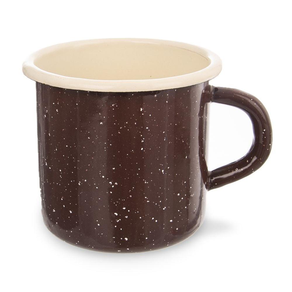 Brown Enamel Mug BROWN 400 Ml