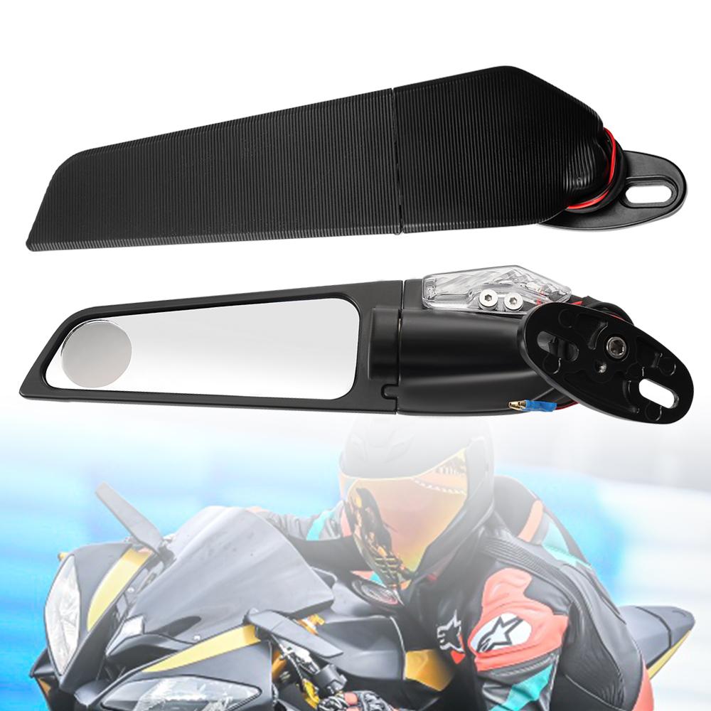 Rearview Mirrors Wind Wing Adjustable Rotating For Kawasaki Ninja Ducati 899 Yamaha R15 Honda Suzuki GSXR1000 K9 Motor Parts