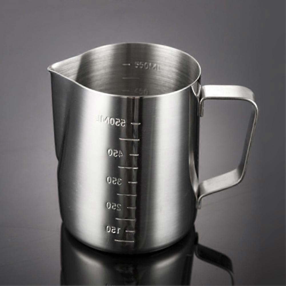 350/600/1000ml Milk Frothing Pitcher Stainless Steel Coffee Cup With Scale Q