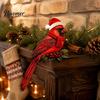 Winter Bird Door Ornament Wooden Topper, Cute Christmas Corner Statue, Woodland Animal Frame Festive Home Wall Decor Art Sign for Holiday Window