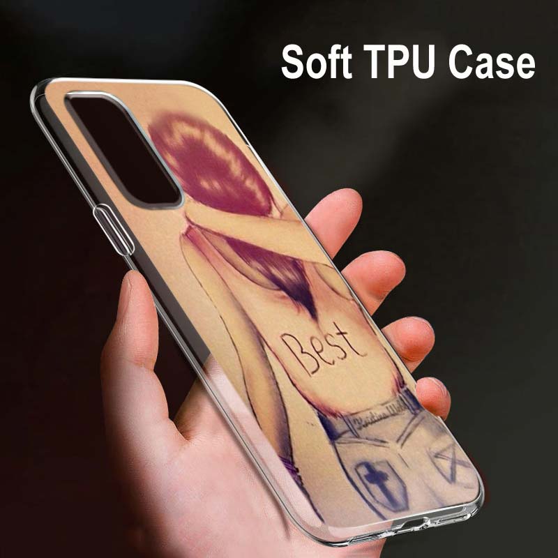 Bff Best Friend For OPPO Reno7 SE 6 5 Z F 4G 5G Find X2 X3 Neo Lite Pro Plus Transparent Soft Phone Case Coque
