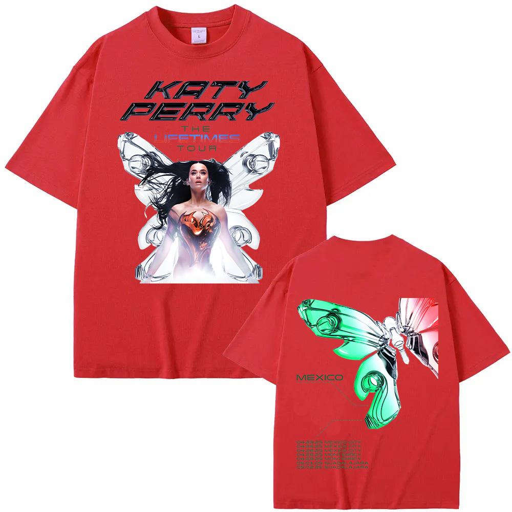 Katy-Perry The Lifetimes Tour T-shirts 2025 New Fashion T-shirt Women Men Clothing Summer Cotton Tees Harajuku Aesthetic Tshirts