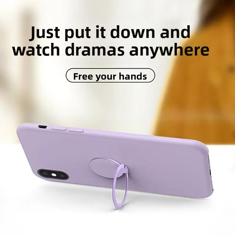 Foldable Metal Phone Stand, Round Solid Color Finger Ring Holder, Creative Gift, Lazy Finger Ring, Foldable Magnetic Attachment