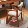 Solid Wood Armchair with Soft Padding and Backrest for Office or Elderly Use