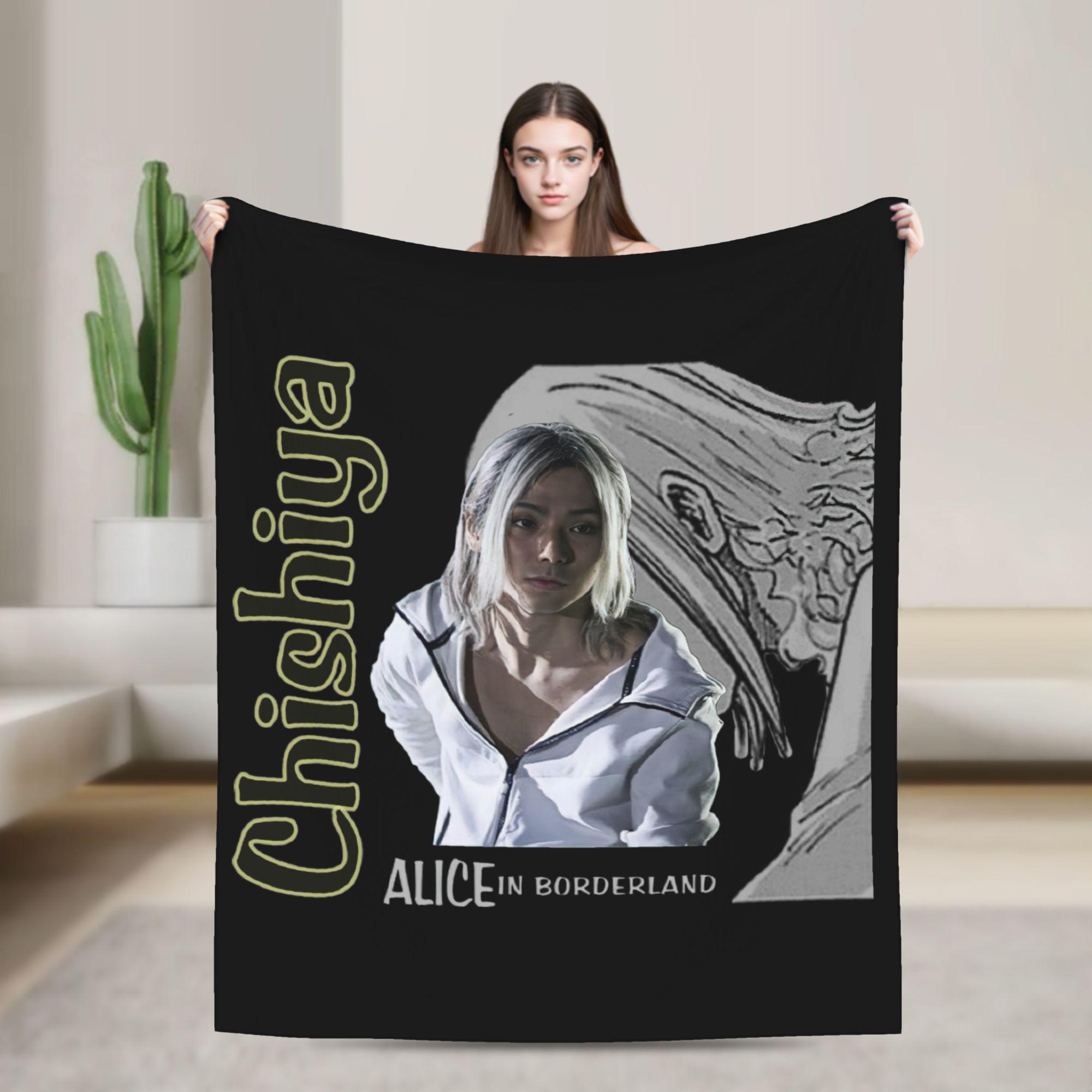 

Chishiya Alice in Borderland Blankets Fleece Textile Decor Japan Lightweight Thin Throw Blankets Bed Bedroom Plush Thin Quilt 200x150cm 80x60in