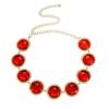 Mirror Cosplay Stone Chain Fashion Jewel  Waist Chain Beautiful Red Gem Waist Belt  Jeans