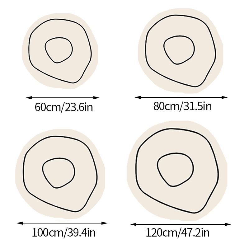 INS Irregular Carpet Non-slip Floor Mat Modern Simple Design Rug Absorbent  for Living Room Kitchen Dining Room Bedroom Decor