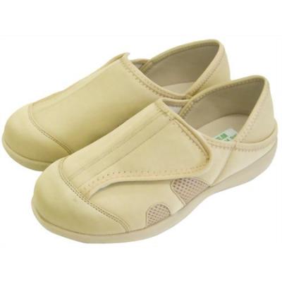 Kobes Zimmergröße L Hausschuhe, Fersenverstellbare Schuhe, Beige, (24,0-24,5 cm)