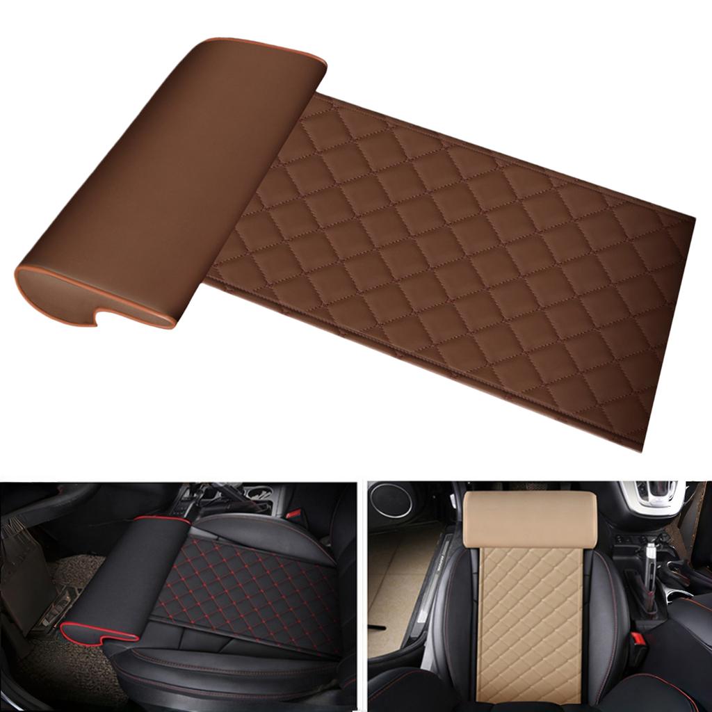 Car Seat Extender Leg Cushion Universal PU Leather Sponge Comfortable Fatigue Relief Auto Office Accessories 57x39cm