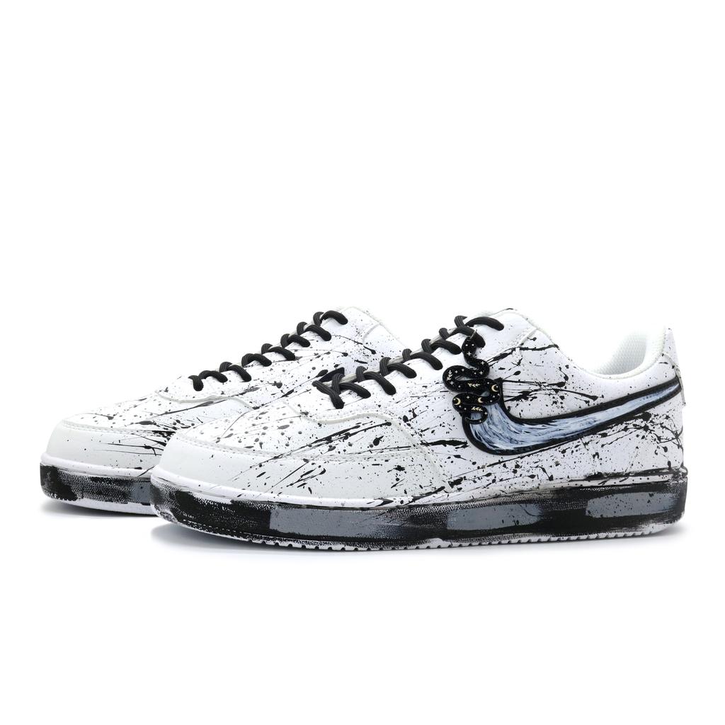 Nike Court Vision Ink World Pu Height Increasing Support Abrasion Resistant Slip Resistant Low Top Skateboard Shoes DH2987-101(teamGTR)