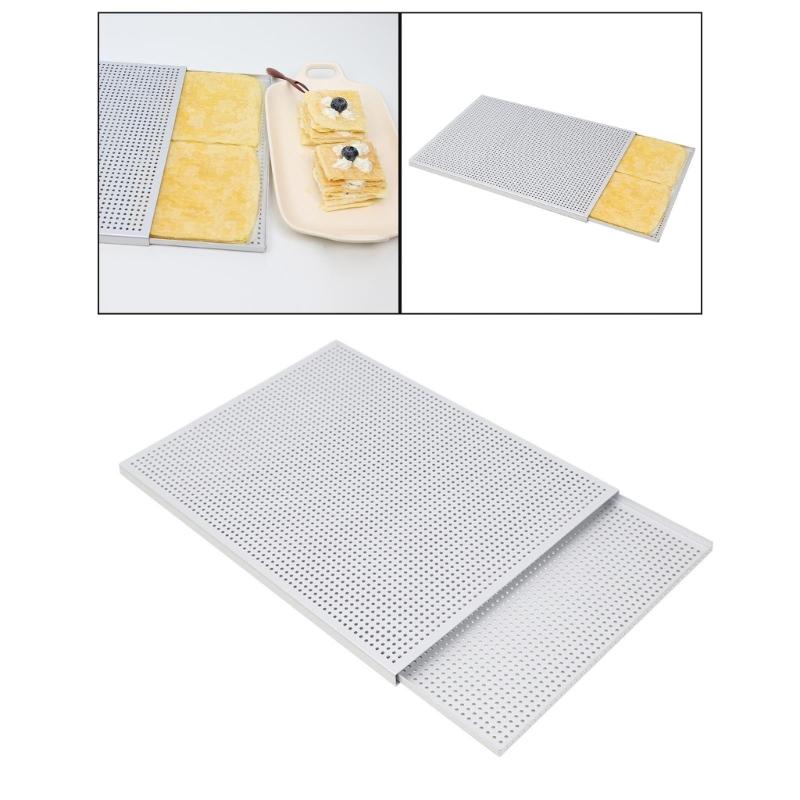 Confezione da 2 Teglie per Biscotti in Alluminio Anodizzato 35x25cm Teglia Antiaderente Portatile Antiruggine Per Dolci Napoleon