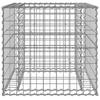 VidaXL Panier de gabions argenté 70x70x65 cm fer galvanisé, cage en gabion, pierre de gabion, jardinière de gabion, gabion, 364850