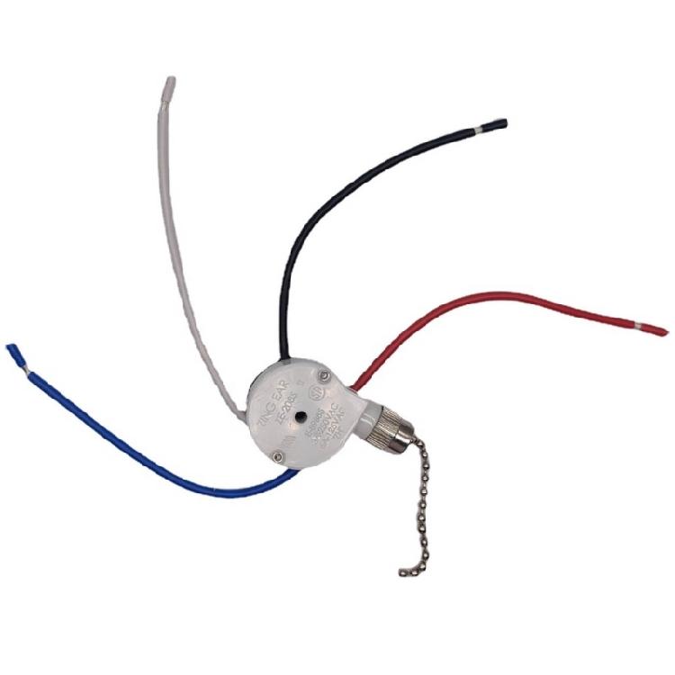 

3 Speed 4 Wire Pull Chain Switchs Fan Light Switchs Replacement Part ABS Plastic 1
