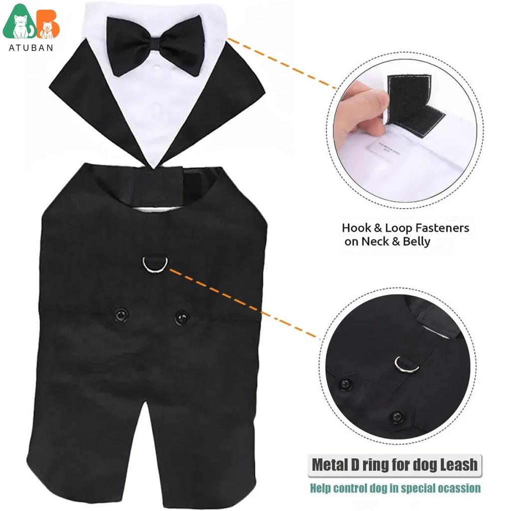 Dog costume large dog tuxedo with detachable,dog wedding costume suitable for large and medium dogs,golden retrievers, labradors