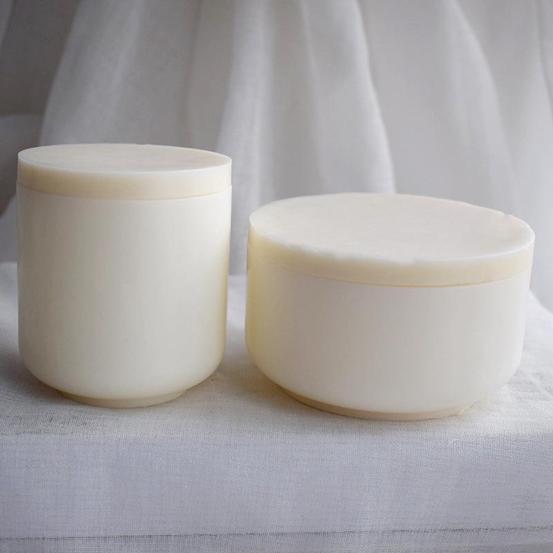 תבנית סיליקון עגולה לכוס נר עם מכסה, קופסת אחסון ומראה אפוקסי שרף, עשה זאת בעצמך צמנט, גבס, ארומתרפיה