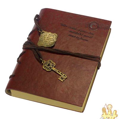 Nuevo Vintage Cadena de Llaves Retro Cuero Libreta Diario