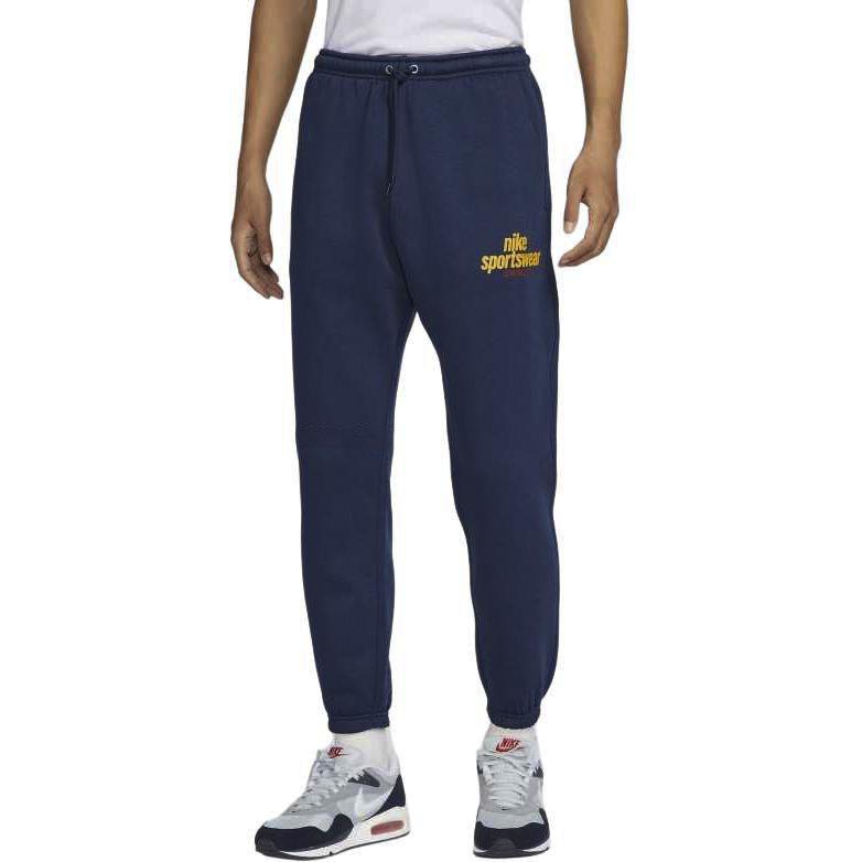 Nike Club BB CF Pant NSW Comfortable Letter Skin-Friendly Knitted Sports Pants Men Pants Blue HJ2187-451